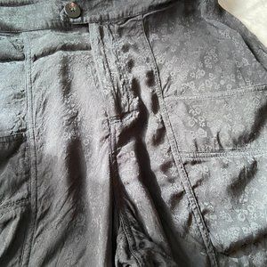 Scotch & Soda Joshy High Rise Tapered Leg Cargo Pant, Black floral, size Large